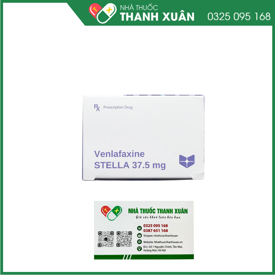 Venlafaxine Stella 37.5mg điều trị các cơn trầm cảm nặng
